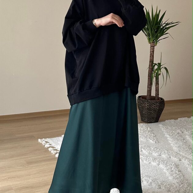 jupe satin elastique