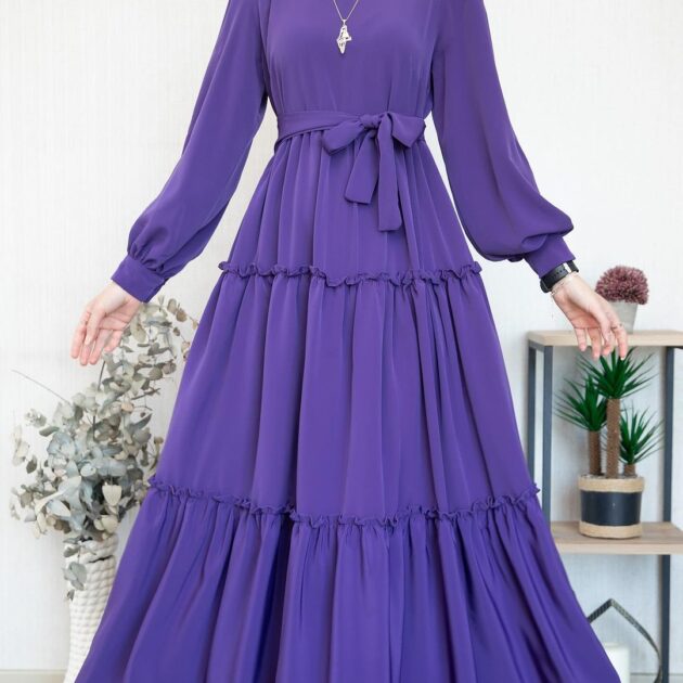 ROBE HIJAB CRISTAL A VOLANT