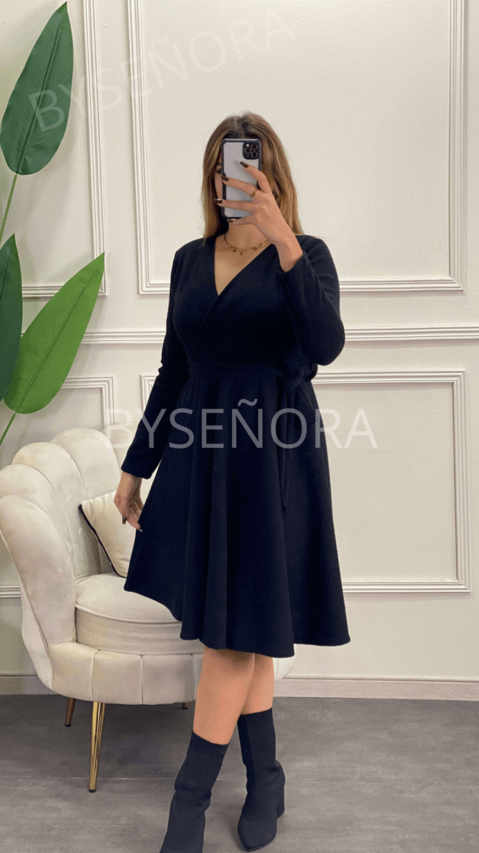⁦Robe Cache Coeur avec Ceinture New colors⁩ - الصورة ⁦3⁩