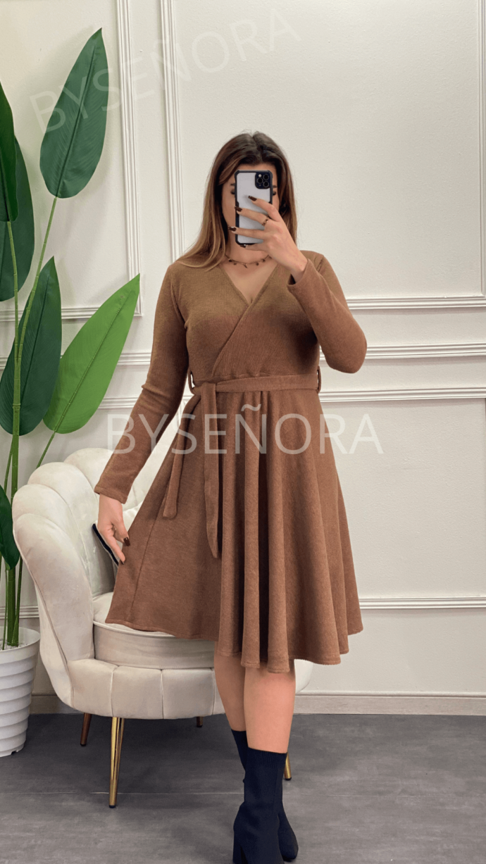 Robe Cache Coeur avec Ceinture New colors