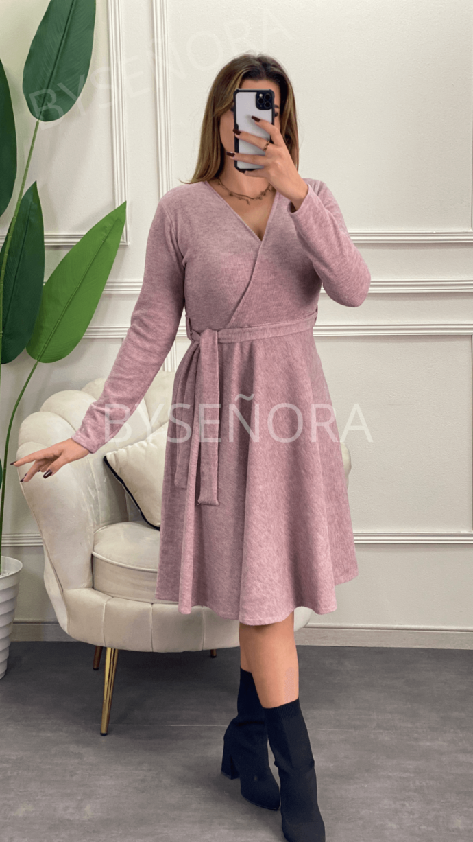 ⁦Robe Cache Coeur avec Ceinture New colors⁩ - الصورة ⁦6⁩
