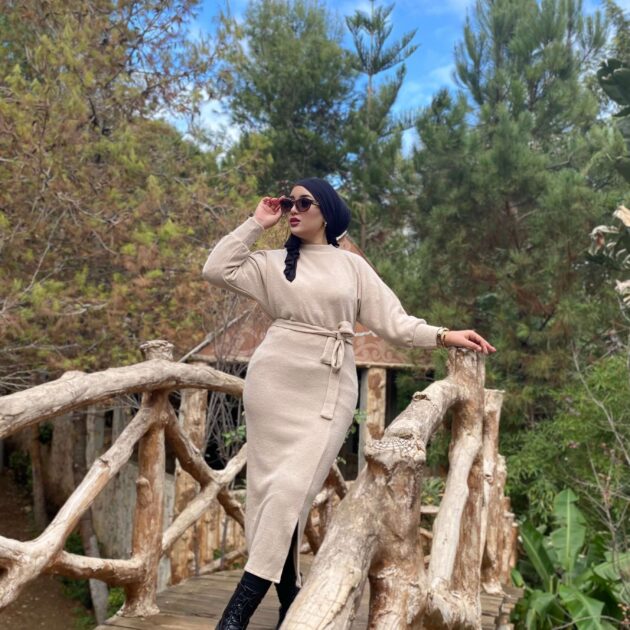 فستان شتوي أنيق وبلمسة عصرية